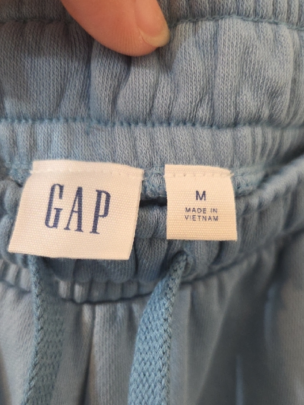 GAP Women's Light Blue Wide-Leg Sweatpants with Drawstring - Picture 2 of 4